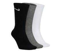 Nike Women's Logo Lightweight Everyday Crew Socks (Pack of 3) in White | Size: 8-11 Nike White 8-11
