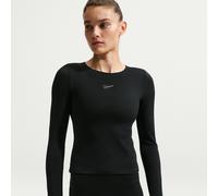 Nike Women's Long-Sleeve Top - Black - Polyester/Elastane L (UK 16-18)