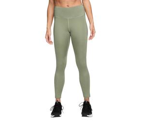 Nike Womens Mid Rise Fast 7/8 Oil Green Leggings - Size Large