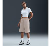 Nike Women's Mid-Rise Loose Knee-Length Shorts - Grey - Nylon M (UK 12-14)