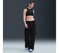 Nike Women's Mid-Rise Oversized Woven Cargo Trousers - Black - Cotton XS (UK 4-6)