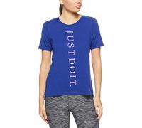 Nike Women's Miler JDI Short-Sleeve Running T-Shirt,Multicolour(Deep Royal Blue/Reflective Silver),Medium