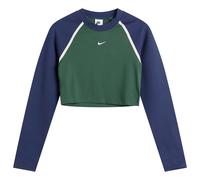 Nike Women's NSW Cropped Long Sleeve Top Fir/Midnight Navy/Chalk