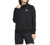 NIKE Women's Nsw Essntl Fnl Po Flc Sweatshirt, Black/(White), S UK