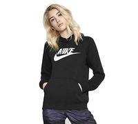 Nike Sportswear Essential Fleece Pullover Hoodie Womens XS Black/White