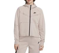NIKE Women's NSW Tch FLC Wr Essntl Fz HDY T-Shirt, Diffused Taupe/Black, XXL