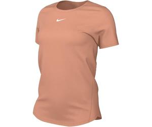 NIKE Women's One Classic Df Ss Wt T-Shirt, Apricot Agate/White, L