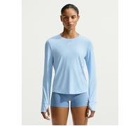 Nike Women's One Classic Dri-FIT Long-Sleeve Top - Hydrogen Blue/White - Size: XS