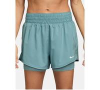 Nike Women's One Dri-FIT 2-in-1 Shorts - Cannon/Reflective Silver - XS - Blue