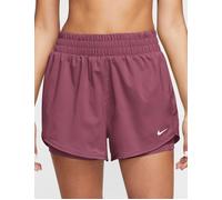 Nike Womens Training One Dri-Fit High Rise 3Inch 2N1 Shorts, Pink Smoke/White, Size S, Women Pink Smoke/White