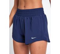 Nike Women's One Dri-FIT 3" Brief-Lined Shorts - Midnight Navy/Reflective Silver - Blue - Size: Large