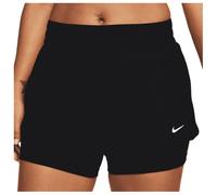 Nike One Womens Dri FIT Mid Rise 3 2 in 1 Shorts L Black
