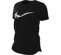 Nike Women's One Dri-fit Short Sleeve Running Top with Graphic (Women) Short Sleeve Running Top Black/White