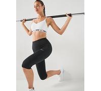 Nike Womens One Dri-FIT Training High Rise Capri Tights, Black/White, Size Xl, Women Black/White