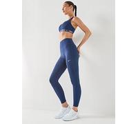 Nike Womens One Dri-FIT Training High Rise Tights, Midnight Navy/White, Size S, Women Midnight Navy/White