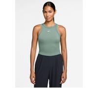 Nike Women's One Fitted Dri-FIT Cropped Tank Top - Steam/White - Green - Size: Small