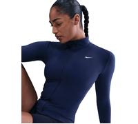 Nike Women's One Fitted Dri-FIT Full-Zip Jacket - Midnight Navy/White - Blue - Size: Medium