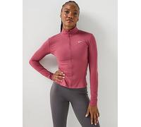 Nike Women's One Fitted Dri-FIT Full-Zip Jacket - Pink Smoke/White - Size: Large