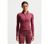 Nike Women's One Fitted Dri-FIT Full-Zip Jacket - Pink Smoke/White - Size: XS