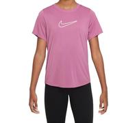 NIKE Women's One Fitted T-Shirt, Magic Flamingo/White, 10-12 Jahre