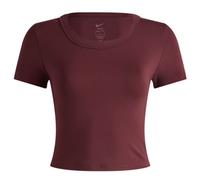 Nike Women's One Therma-Fit Short Sleeve Top Burgundy Crush