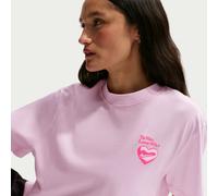 Nike Women's Oversized T-Shirt - Pink - Cotton L (UK 16-18)