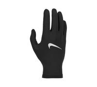 Nike Women's Pacer Liner Running Gloves, lightweight, breathable training gloves, Black/Silver, L/XL