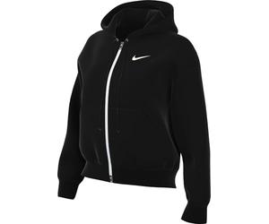 Nike Women's Phnx Fleece Std Full Zip Hdy Parka Coat, Black/Sail, XXL