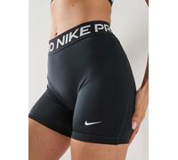 Nike Womens Pro 365 Dri-FIT Training Mid Rise 5 Inch Bike Shorts, Black/White, Size S, Women Black/White