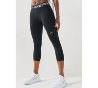 Nike Womens Pro 365 Dri-FIT Training Mid Rise Cropped Tights, Black/White, Size Xs, Women Black/White