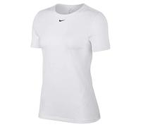 Nike Women's Pro All Over Mesh T-Shirt, White/Black, S