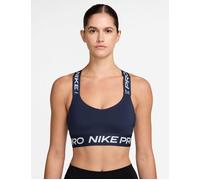 Nike Women's Pro Light-Support Sports Bra - Midnight Navy/White - XS - Blue