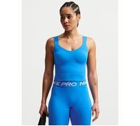 Nike Women's Pro Sculpt Medium Support Padded Sports Bra Tank - Light Photo Blue/White - Size: Medium
