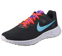 NIKE Women's Revolution 6 Next Nature Sneaker, Black Baltic Blue Bright Crimson, 6 UK