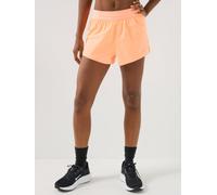 Nike Womens Running Dri-FIT Mid Rise 2 In 1 Shorts, Orange Pulse/Reflective Silv, Size M, Women Orange Pulse/Reflective Silv