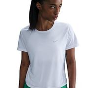 Nike Womens Running Dri-FIT Short Sleeve Top, White/Reflective Silv, Size M, Women White/Reflective Silv