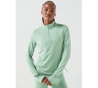 Nike Womens Running Dri-FIT UV 1/4 Zip Top, Steam/Reflective Silv, Size L, Women Team/Reflective Silv