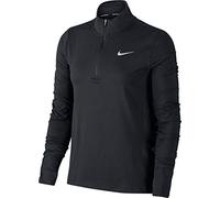 NIKE Women's Running top with Half Zip T-Shirt, Medium Olive/Olive Aura/Re, L