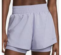 Nike Womens Shorts XL Lilac One H Rise 2in1 Training Fitness DX6016-519
