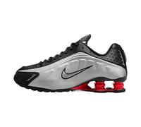 NIKE Women's Shox R4 Sneaker, Black Metallic Silver Lt Crimson, 10.5 UK