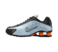 NIKE Women's Shox R4 Sneaker, Blue Tint Metallic Silver Total Orange, 8.5 UK