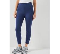 Nike Womens Sportswear Classic High Rise 7/8 Tights, Midnight Navy/Sail, Size Xl, Women Midnight Navy/Sail