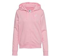 NIKE Women's Sportswear Club Fleece Hoodie for Women Jacket, Med Soft Pink/White, M