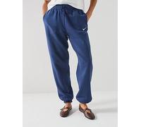 Nike Sportswear Phoenix Fleece Women's High-Waisted Oversized Tracksuit Bottoms - Blue - Cotton/Polyester L (UK 16-18)