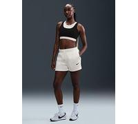 Nike Womens Sportswear Phoenix Fleece Mid Rise 4 Inch Shorts, Sail/Black, Size L, Women Ail/Black