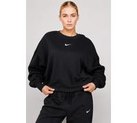 Nike Womens Sportswear Phoenix Fleece Oversized Crewneck Sweatshirt in Black - Size Medium