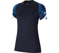 Nike Women's Strike 21 Top Women's Jersey, Womens, Women's Jersey, CW6091-451, Obsidian/Royal Blue/White/White, XL