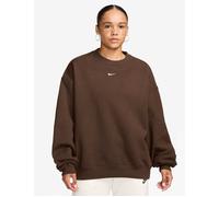 Nike Women's Studio Fleece Oversized Crew - Cacao Wow/Sail - Brown - Size: Small