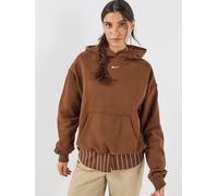 Nike Womens Studio Fleece Oversized Hoodie, Cacao Wow/Sail, Size L, Women Cacao Wow/Sail