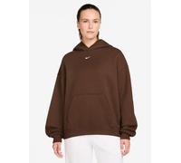Nike Womens Studio Fleece Oversized Hoodie, Cacao Wow/Sail, Size Xl, Women Cacao Wow/Sail